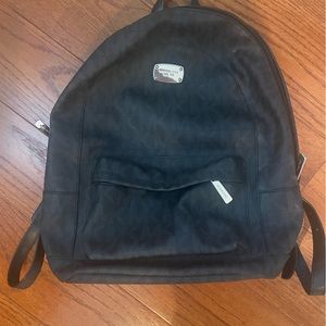 Michael Kors black leather backpack